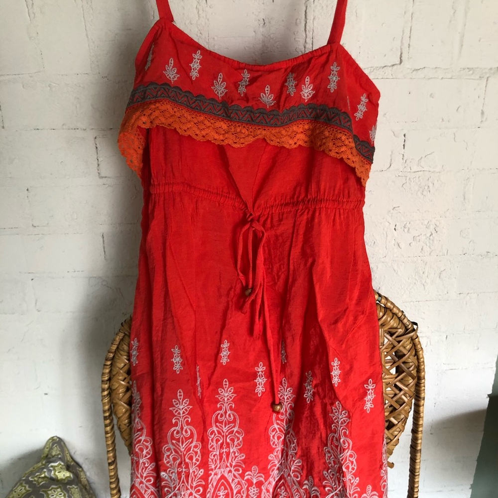 Bright orange sundress - Size medium - Picture 3 of 4